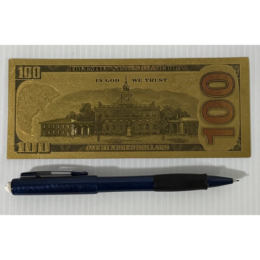 Gold-Plated $100 Style Fancy Money - Picture 3 of 3